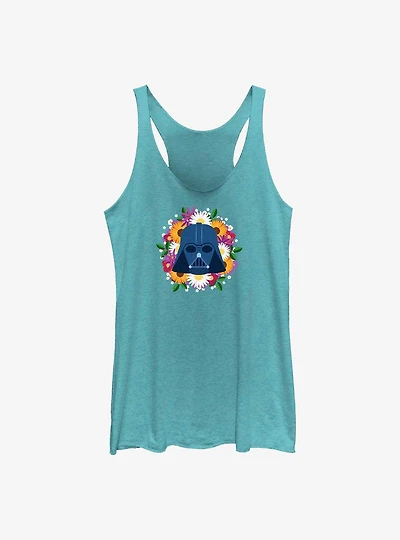 Star Wars Vader Floral Helmet Girls Tank