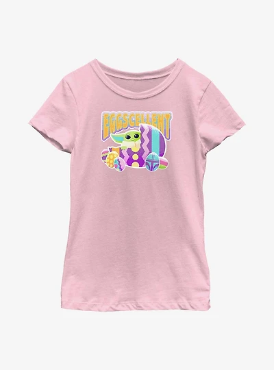 Star Wars The Mandalorian Grogu Easter Eggscellent Youth Girls T-Shirt