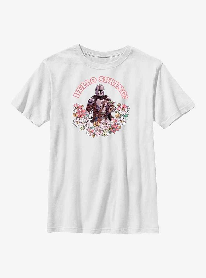 Star Wars The Mandalorian Hello Spring Youth T-Shirt