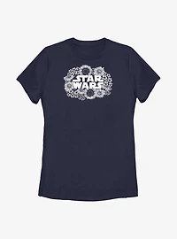 Star Wars Flowers Logo Womens T-Shirt