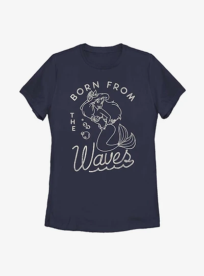 Disney The Little Mermaid Ariel Born From Waves Womens T-Shirt