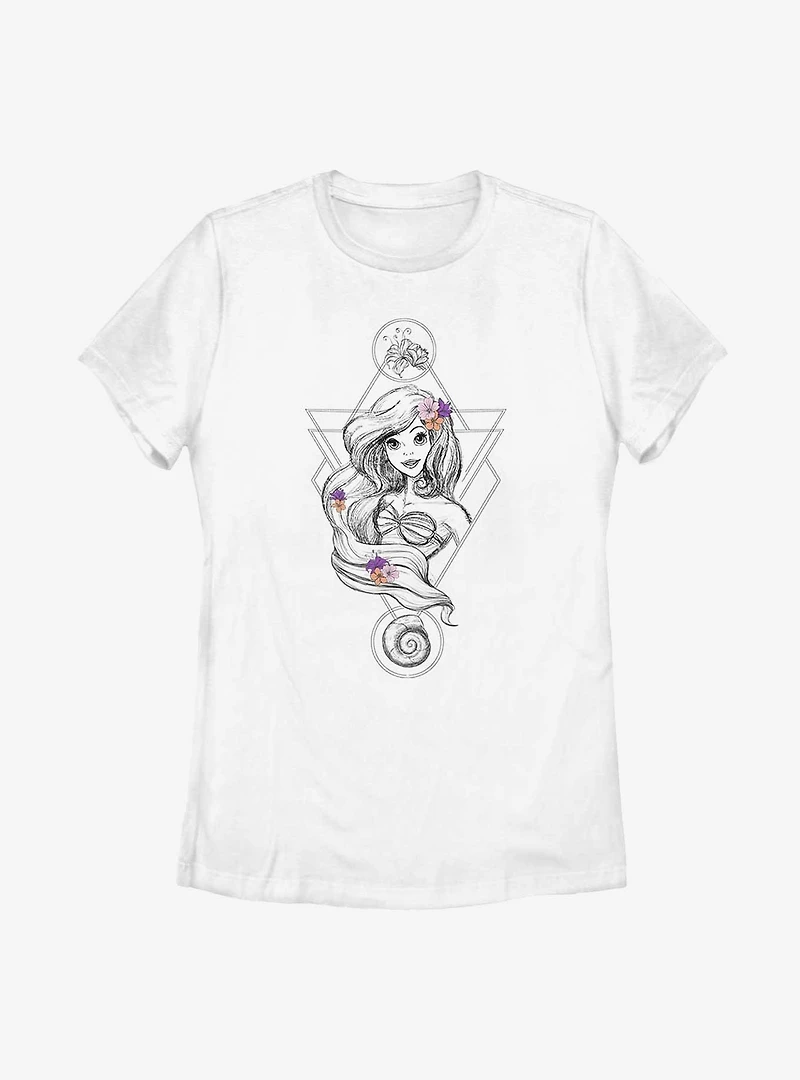 Disney The Little Mermaid Boho Ariel Womens T-Shirt