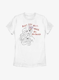 Disney The Little Mermaid Don't Silence Your Voice Womens T-Shirt