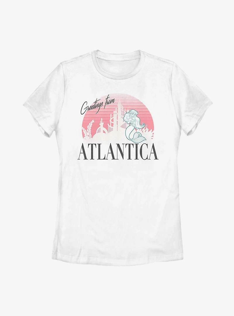 Disney The Little Mermaid Greetings From Atlantica Womens T-Shirt