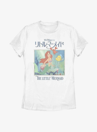 Disney The Little Mermaid Japanese Poster Womens T-Shirt