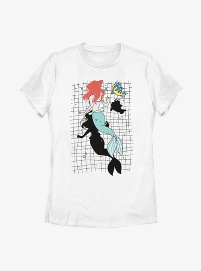 Disney The Little Mermaid Swim With Friends Womens T-Shirt