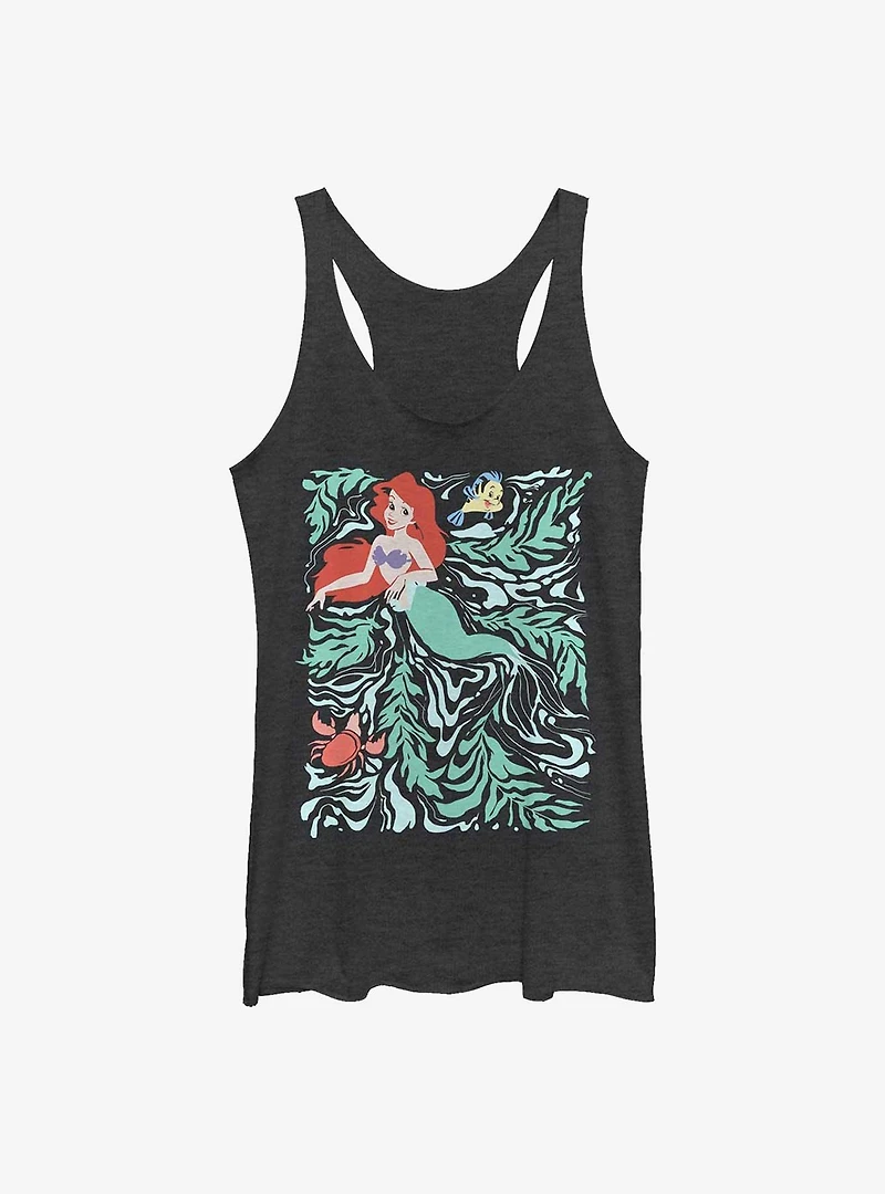 Disney The Little Mermaid Swirly Poster Womens Tank Top