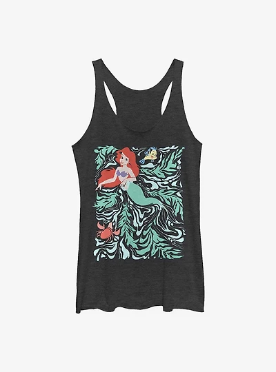 Disney The Little Mermaid Swirly Poster Womens Tank Top