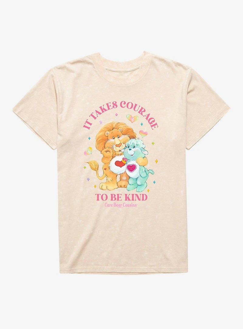 Care Bear Cousins Brave Heart Lion & Gentle Lamb Be Kind Mineral Wash T-Shirt