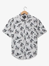 RSVLTS Disney Mickey Mouse Steamboat Willie Allover Print Woven Button-Up Top - BoxLunch Exclusive