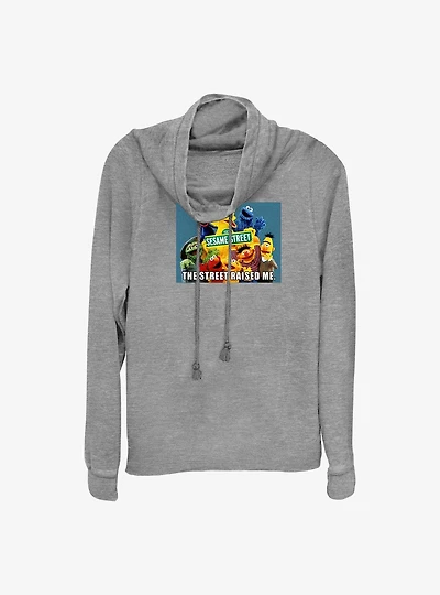 Sesame Street The Streets Raised Me Cowl Neck Long-Sleeve Top
