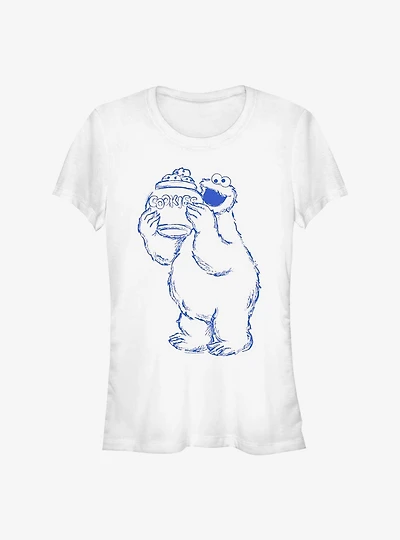 Sesame Street Cookie Monster Jar Girls T-Shirt
