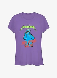 Sesame Street Cookie Monster And Cookies For All Girls T-Shirt