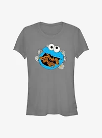 Sesame Street Cookie Monster Eat Cookies Girls T-Shirt