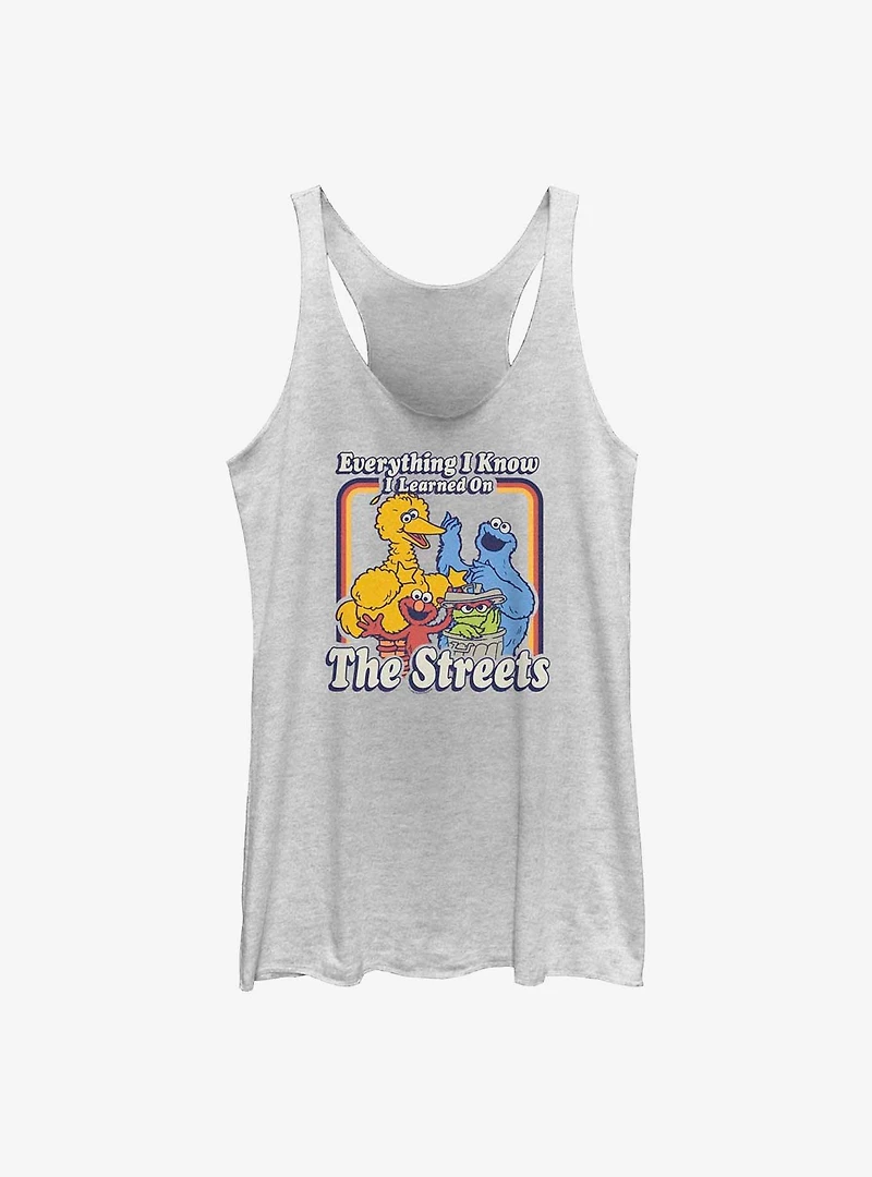 Sesame Street Everything I Know Learned On The Streets Girls Tank Top