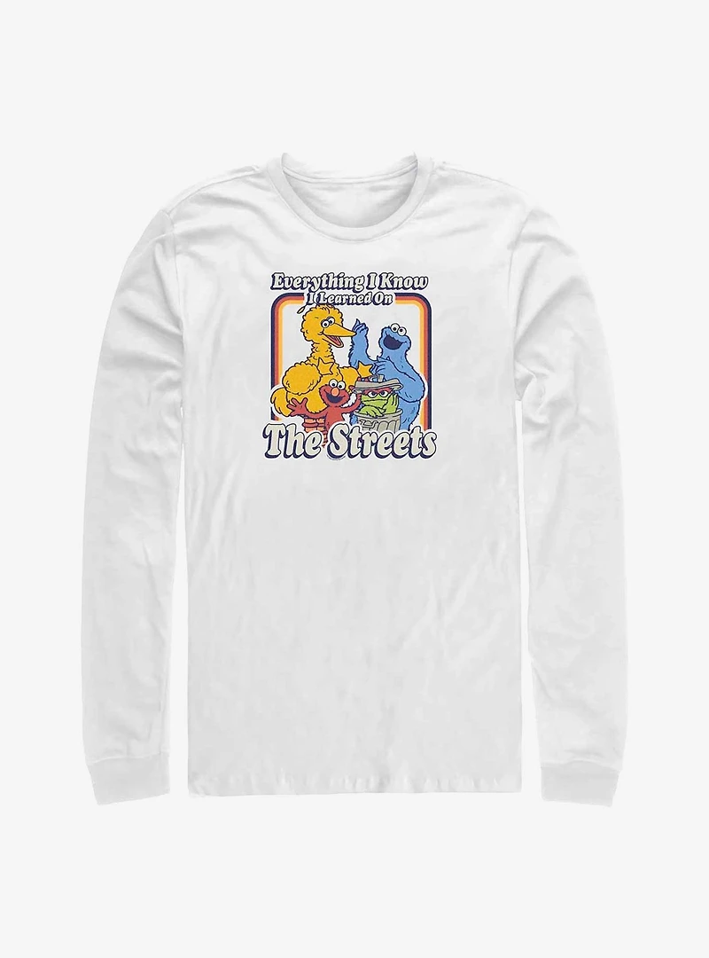 Sesame Street Everything I Know Learned On The Streets Long-Sleeve T-Shirt