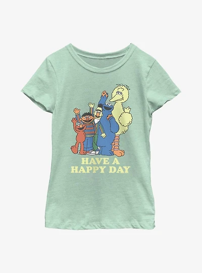 Sesame Street Have A Happy Day Youth Girls T-Shirt