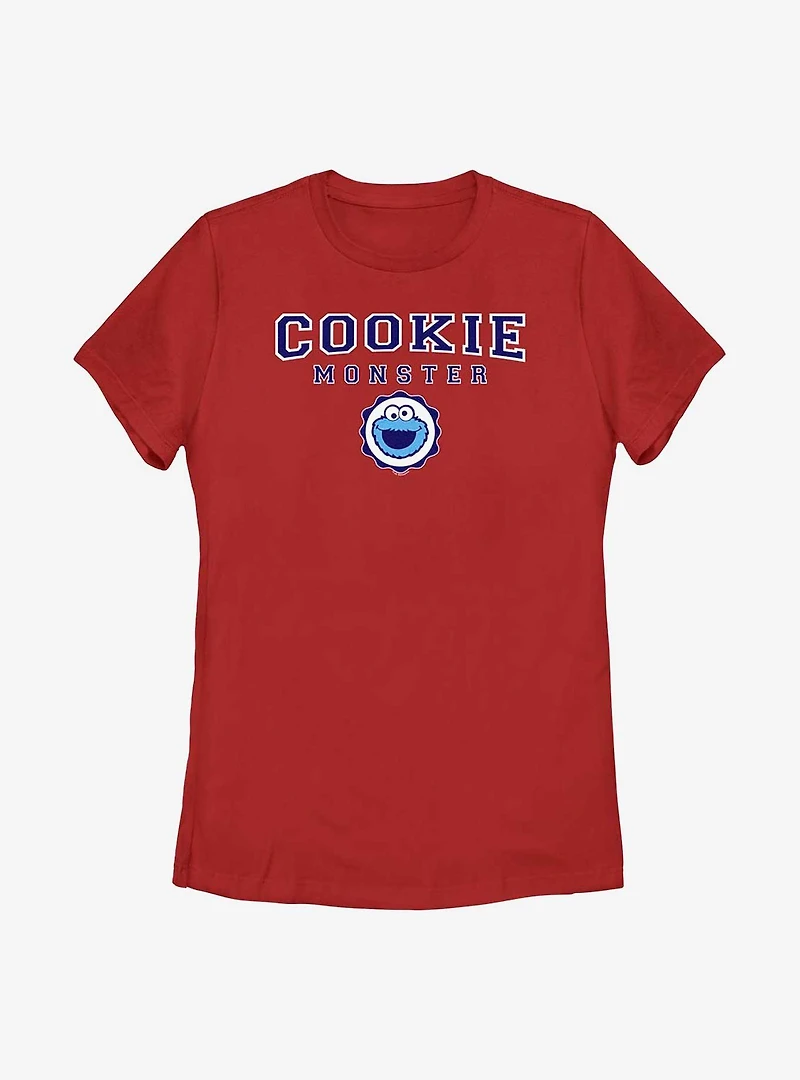 Sesame Street Cookie Monster Badge Womens T-Shirt