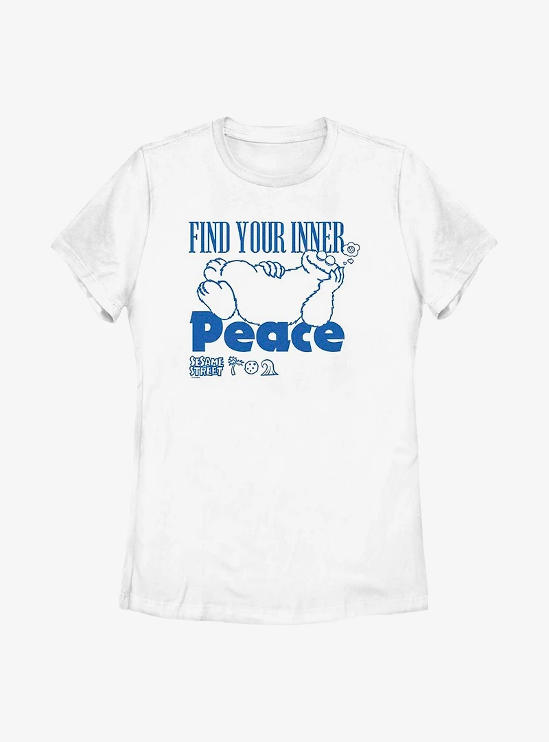 Sesame Street Cookie Monster Find Your Inner Peace Womens T-Shirt