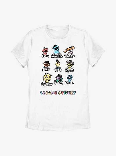 Sesame Street Puppet Faces Womens T-Shirt