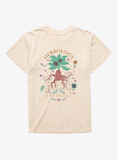 Harry Potter Herbology Mandrake Mineral Wash T-Shirt
