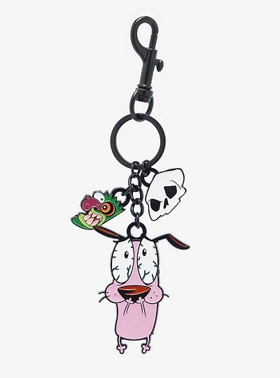 Courage the Cowardly Dog Icon Multi-Charm Keychain - BoxLunch Exclusive