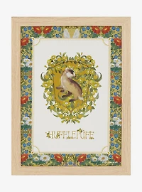 Harry Potter Floral Hufflepuff Crest Wooden Wall Art