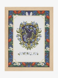 Harry Potter Floral Ravenclaw Crest Wooden Wall Art