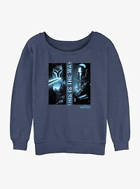Star Wars The Mandalorian Dark Saber Womens Slouchy Sweatshirt