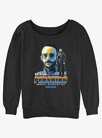 Star Wars The Mandalorian Amnesty Scientist Dr. Penn Pershing Womens Slouchy Sweatshirt