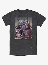 Star Wars The Mandalorian Squad Din Djarin Grogu Paz Vizsla & Bo-Katan Mineral Wash T-Shirt Hot Topic Web Exclusive