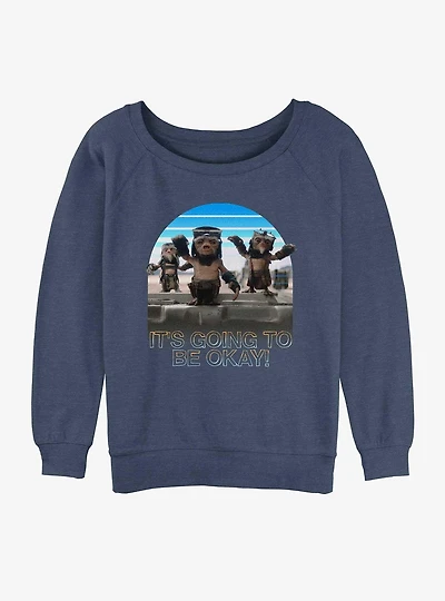 Star Wars The Mandalorian Anzellans Say It's Going To Be Okay Girls Slouchy Sweatshirt