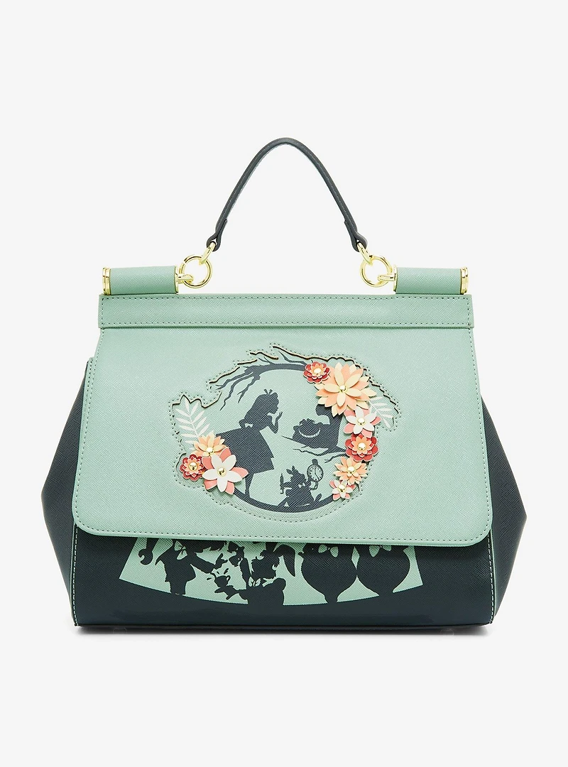 Loungefly Disney Alice in Wonderland Floral Silhouette Portrait Handbag - BoxLunch Exclusive