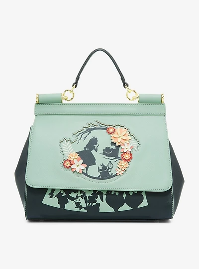 Loungefly Disney Alice in Wonderland Floral Silhouette Portrait Handbag - BoxLunch Exclusive