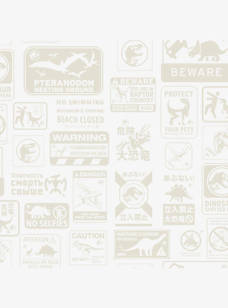 Jurassic World Dominion Signs Peel & Stick Wallpaper