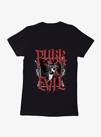 Cat Purr Evil Goth Frame Womens T-Shirt