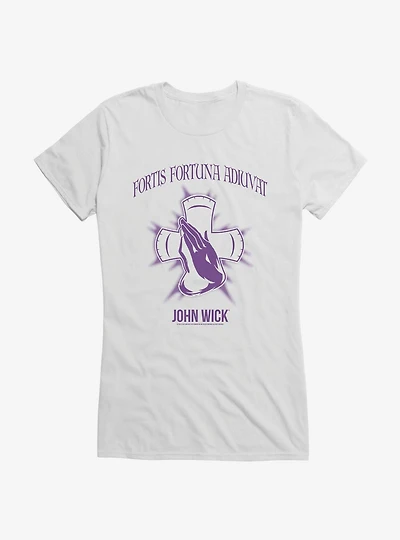 John Wick Fortis Fortuna Adiuvat Girls T-Shirt