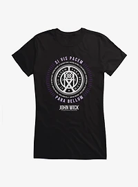 John Wick Si Vis Pacem Para Bellum Girls T-Shirt
