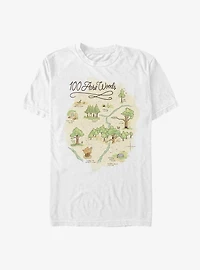 Disney Winnie The Pooh 100 Acre Map Extra Soft T-Shirt