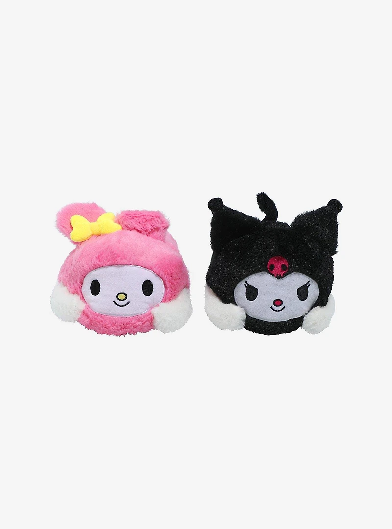 My Melody & Kuromi Fuzzy Mismatch Plush Slippers