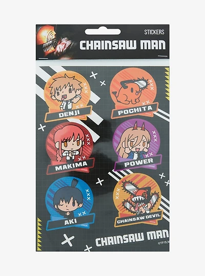 Chainsaw Man Characters Sticker Sheet