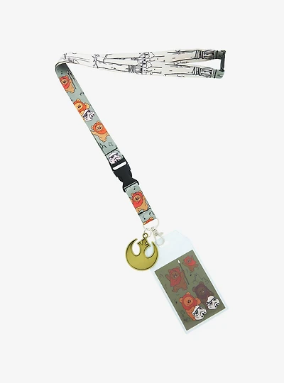 Star Wars Dancing Ewoks Allover Print Lanyard - BoxLunch Exclusive