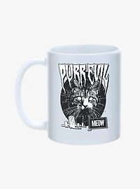 Purr Evil Meow Cemetery Mug 11oz