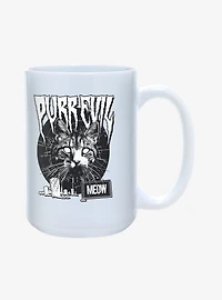 Purr Evil Meow Cemetery Mug 15oz