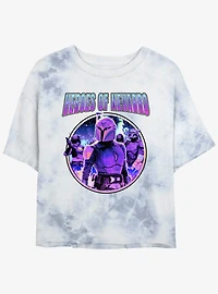 Star Wars The Mandalorian Heroes of Nevarro Tie-Dye Womens Crop T-Shirt