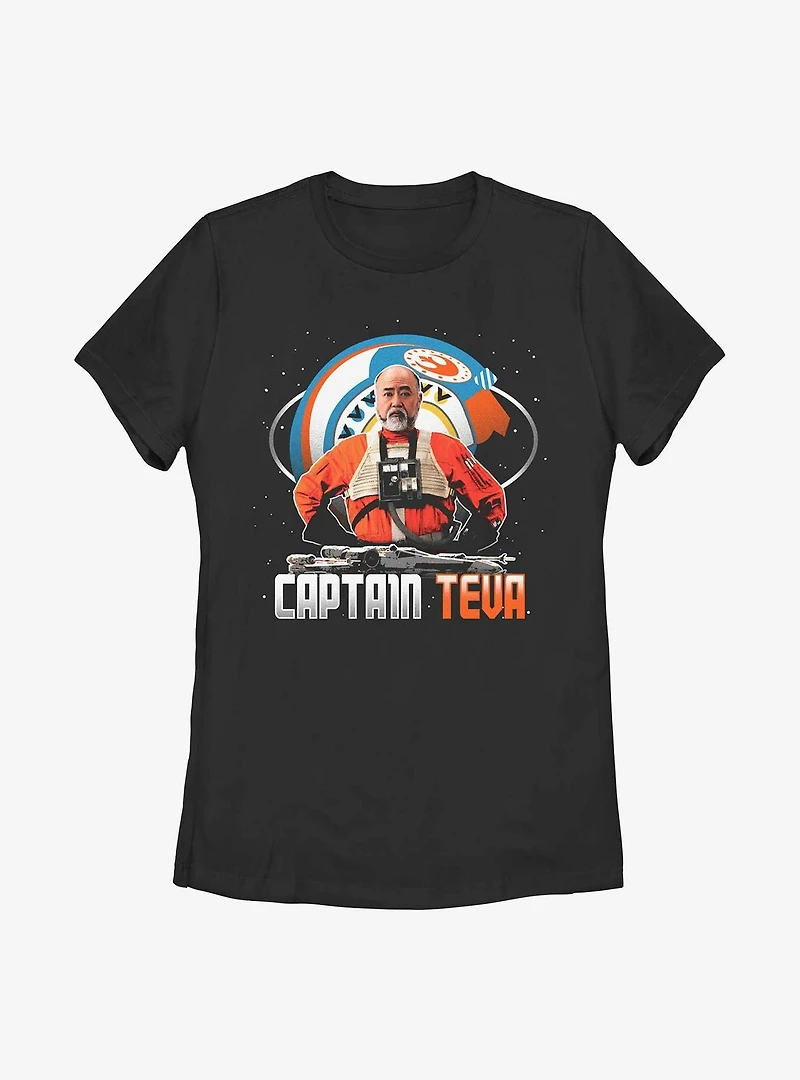 Star Wars The Mandalorian Captain Teva Womens T-Shirt