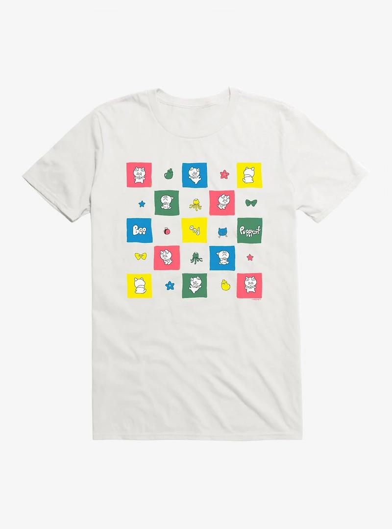Bee And Puppycat Checkerboard Icons T-Shirt