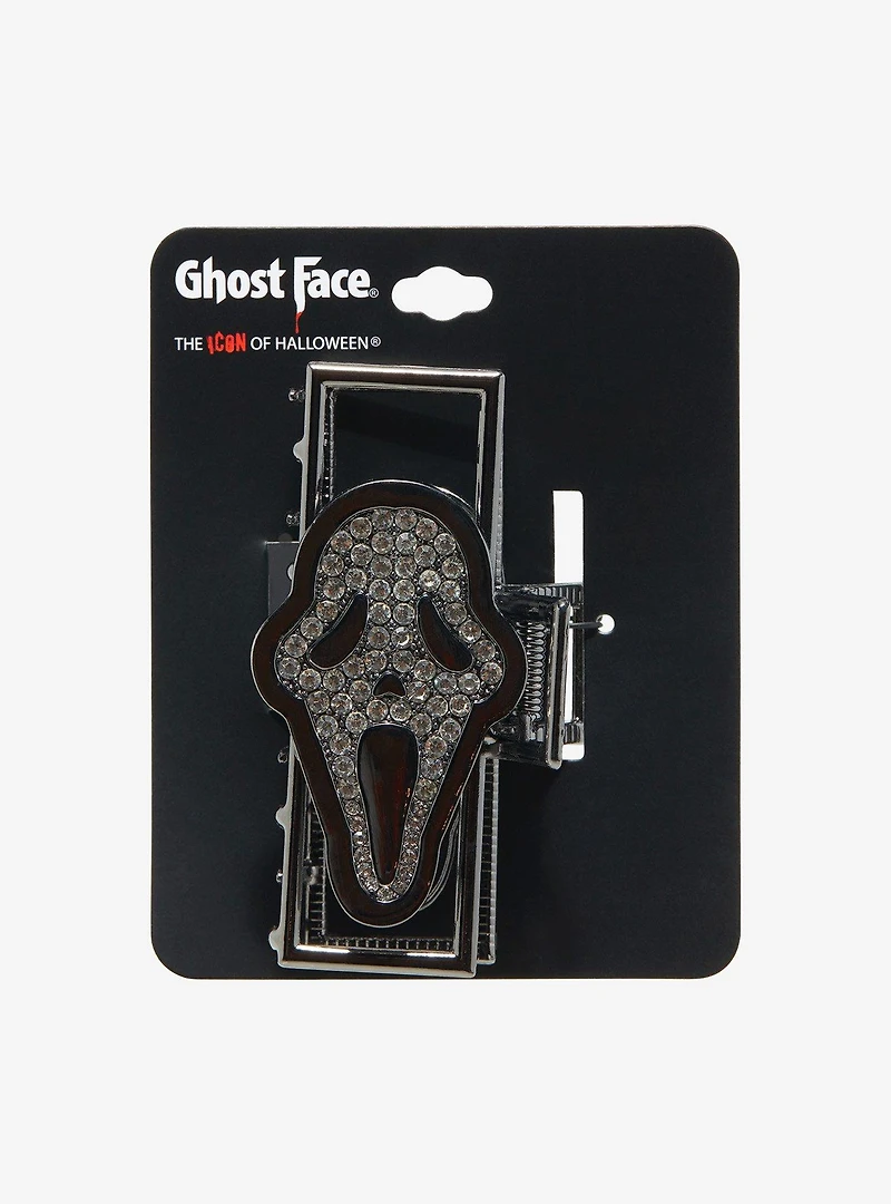 Scream Ghost Face Bling Claw Hair Clip