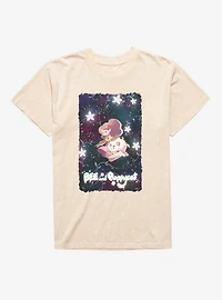 Bee And Puppycat Space Flowers Poster Mineral Wash T-Shirt