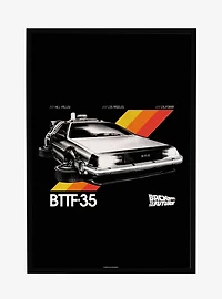 Back To The Future Delorean Flying Framed Poster